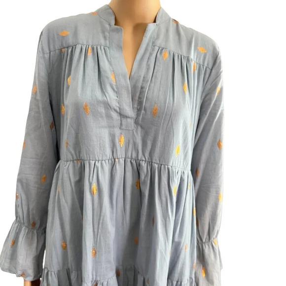 Hand Crafted Cotton Tiered Maxi Dress NWOT - Picture 5 of 11